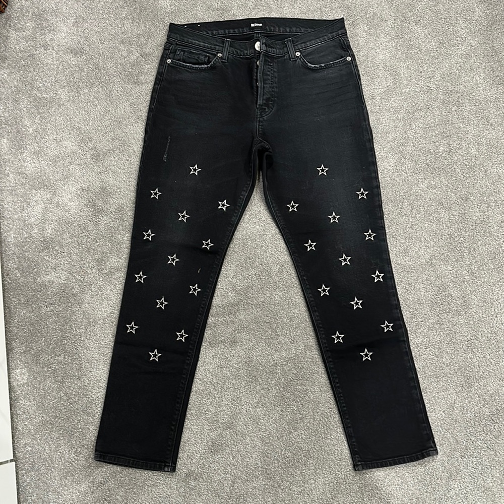 Hudson jeans with metal  grommets